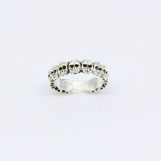 Anillo Mini Skull L - Plata Luz