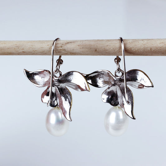 Pendiente Flower - Plata Luz