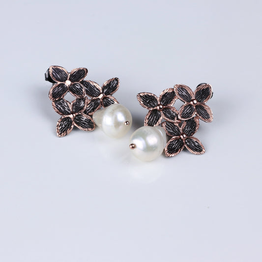 Pendiente Flower S - Plata Luz