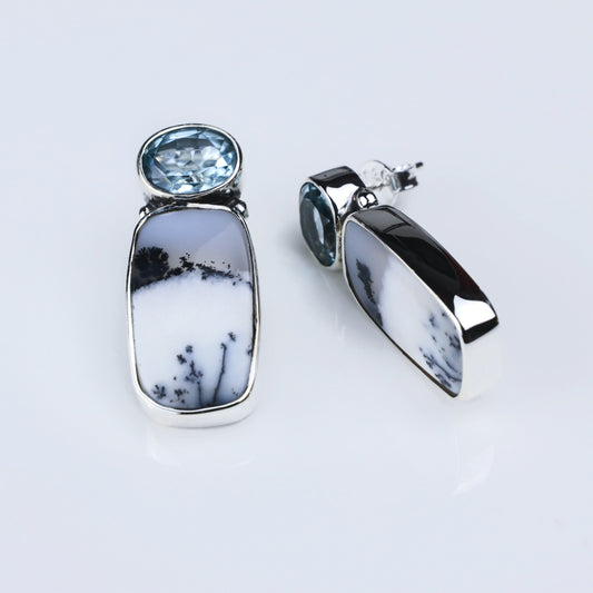 Pendiente Slim Sq - Plata Luz