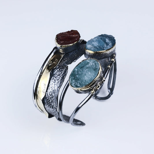 Pulsera Rígida Melting - Plata Luz