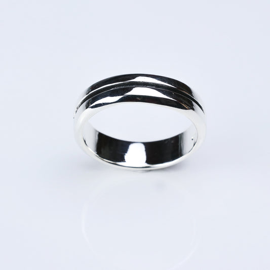 Anillo Alianza Double - Plata Luz