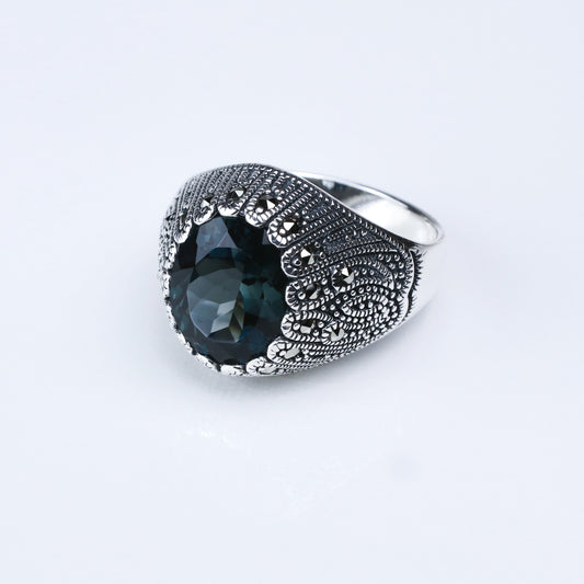 Anillo London Blue Topaz - Plata Luz