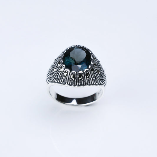 Anillo London Blue Topaz - Plata Luz