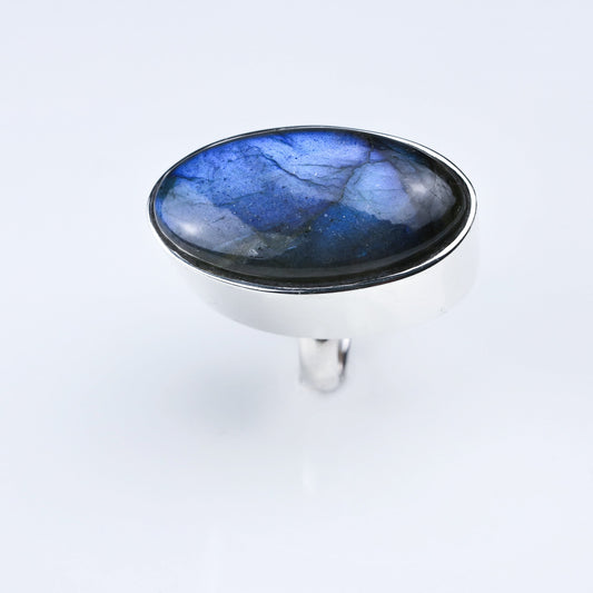 IC: ANILLO PLATA 925 LABRADORITA ARTESANIA