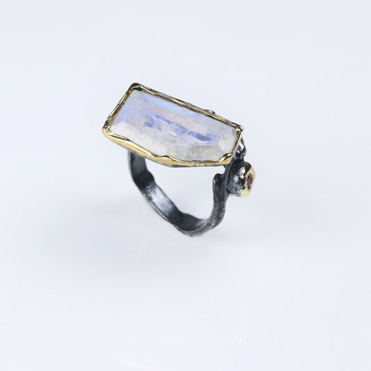 Anillo Moon - Plata Luz