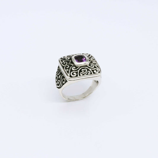 IC: ANILLO PLATA AMATISTA