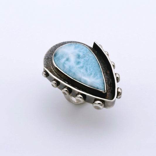 IC: ANILLO PLATA LARIMAR ARTESANIA