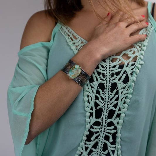 Pulsera Rígida Terra - Plata Luz