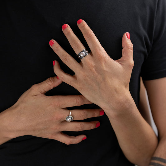IC: ANILLO PLATA PERLA