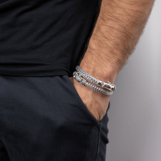 Pulsera Kjede X - Plata Luz