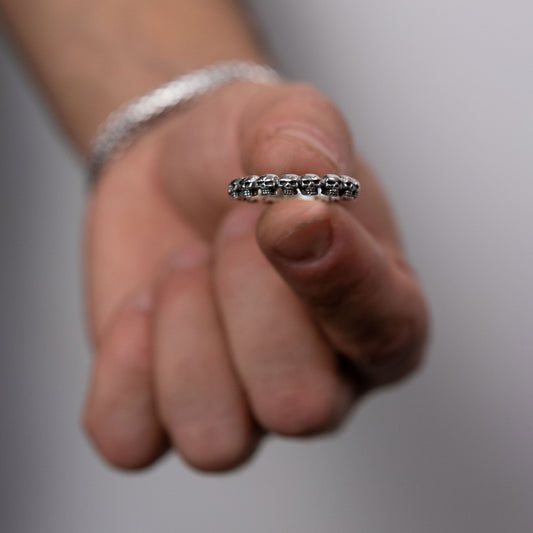 Anillo Mini Skull - Plata Luz
