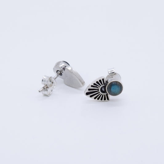 Pendientes Inia Hecho a Mano Plata 925 y Labradoritas Naturales