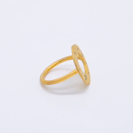 Anillo Universe Plata 925 Baño Oro 18k