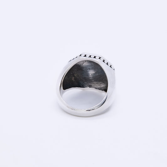 Anillo Octo Plata 925 y Ónix Natural